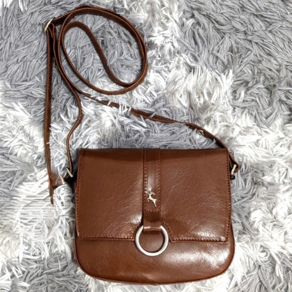 ✨ Ashwood Brown Genuine Leather Crossbody Bag - Quiet Luxury Boho Essential ✨